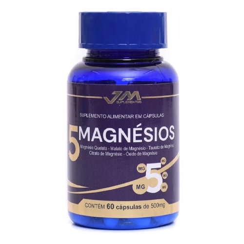5 Magnésios 500mg Jmsuplementos (60 Cápsulas)