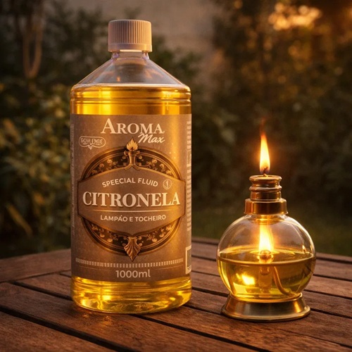 Óleo Essencial Citronela Tocha 1l Aromamax Repelente Lampião