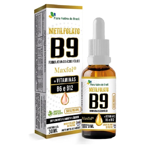 Metilfolato B9 30ml Flora Nativa Vitamina B6 B12