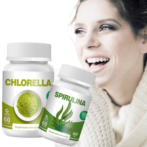 Spirulina 60Cáps + Chlorella munidade Genature