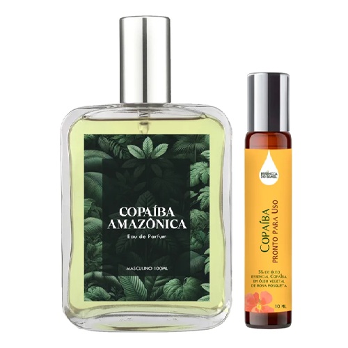 Perfume Copaíba Amazônica Homem 100ml + Óleo Essencial 10ml