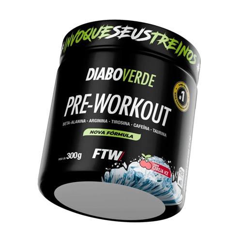 Diabo Verde #Pre-Workout Sabor Cereja Ice 300g
