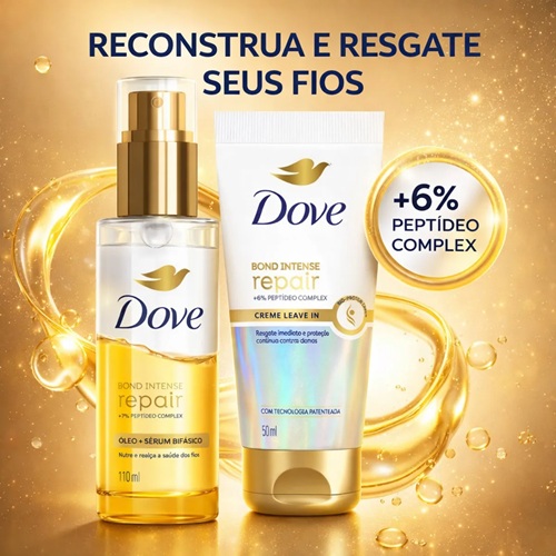 Óleo Dove Sérum Bifásico Creme Leave In Dove Intense Repai