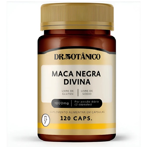 Maca Negra Dr. Botânico 1000mg 120 Cápsulas Sem Sabor