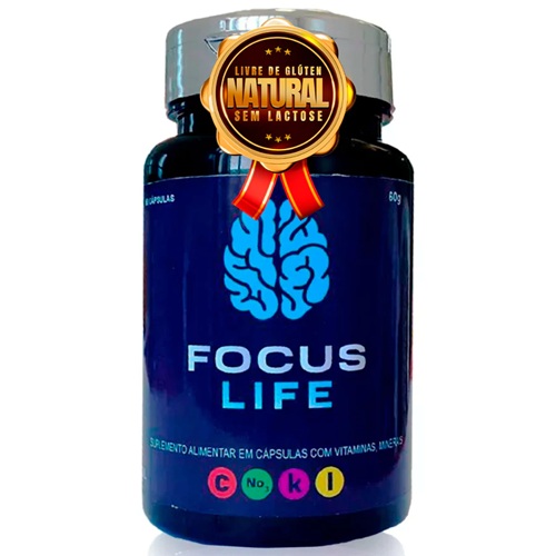 New Life Focus Suplemento em Cápsula Vegano Foco