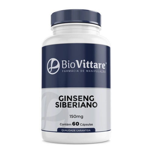 Ginseng Siberiano Extrato Seco 150mg (60 Cápsulas)