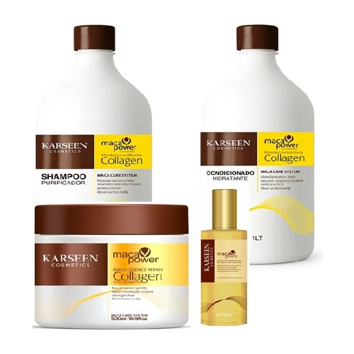 Kit Karseen Collagen: Shampoo, Condicionador e Máscara Óleo