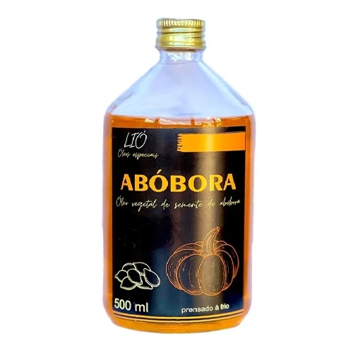 Óleo De Semente De Abóbora Puro 100% Natural 500ml Vidro