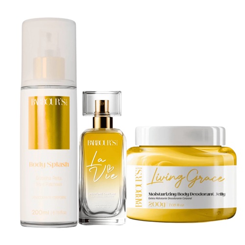 Kit Body Splash Geleia Hidratante Perfume Capilar