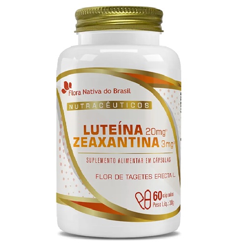 Flora Nativa Luteína e Zeaxantina Cápsulas Saúde Ocular 60 Unid