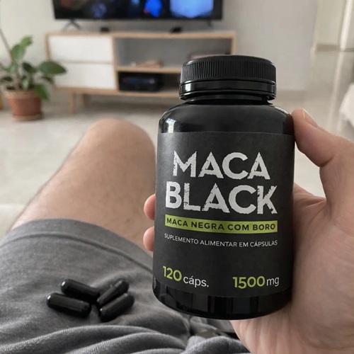 Maca Peruana Black Premium 1500mg 120 Cápsulas Vitalidade