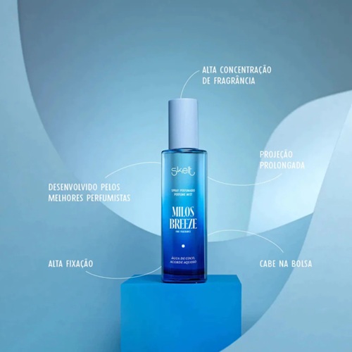 Body Splash Milos Breeze Spray Desodorante perfume mist skelt 100ml