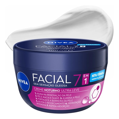 Nivea Creme Facial Noturno Ultraleve 7 em 1