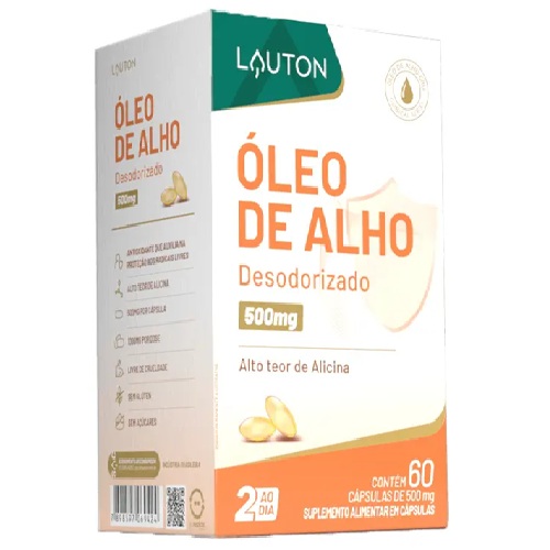 Cápsula De Óleo De Alho Cru 500mg 60 Caps Lauton Nutrition