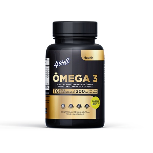 Ômega 3 TG Ultra Concentrado 1200mg 4well (60 Cápsulas)