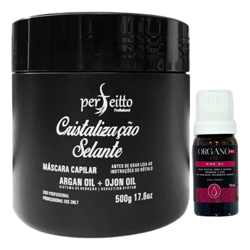Cristalização 500g + Óleo Vegetal Organo Ojon Oil 10ml