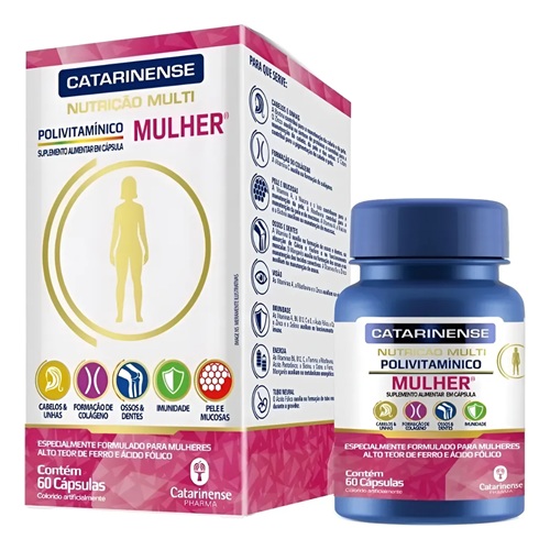 Polivitamínico Mulher 60 Cápsulas Catarinense