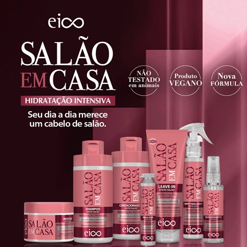Máscara Hidratação Intensiva Salão Em Casa Eico  Cabelos