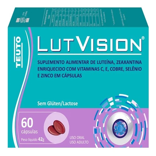 Suplemento Multivitamínico Teuto LutVision 60 Cápsulas Sem Glúten