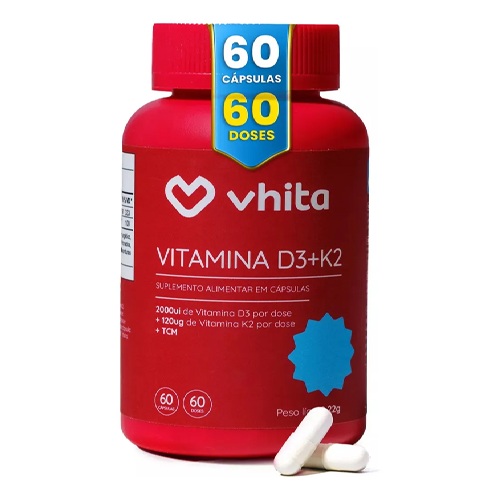 Vitamina D3 K2 Vhita (60 Cápsulas)